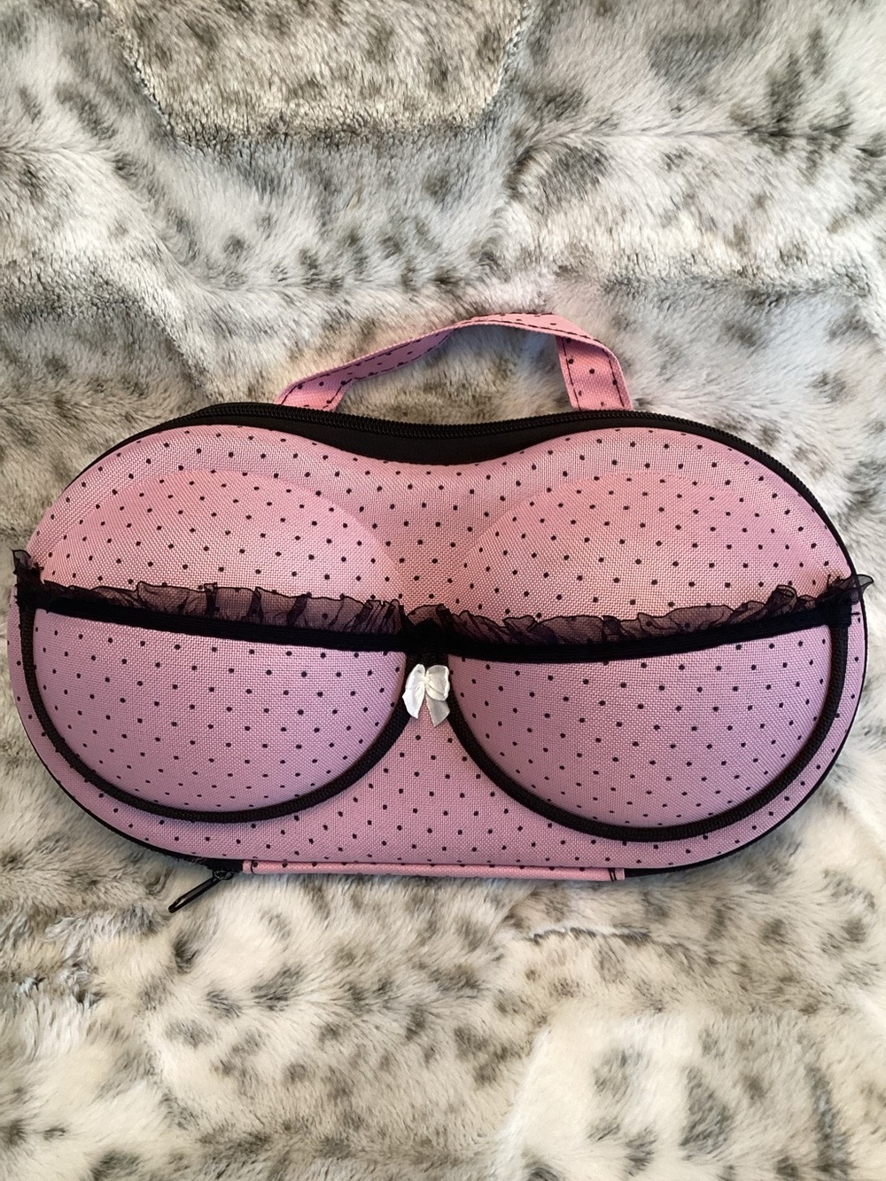 Bra Travel Case with Bow Accent